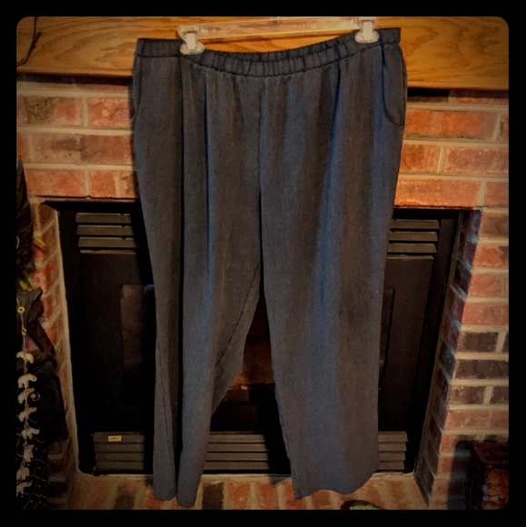JM Collection Pants - JM Collection elastic waist gray dress pants 24
